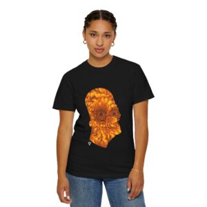 Floral Profile Unisex Garment-Dyed T-Shirt